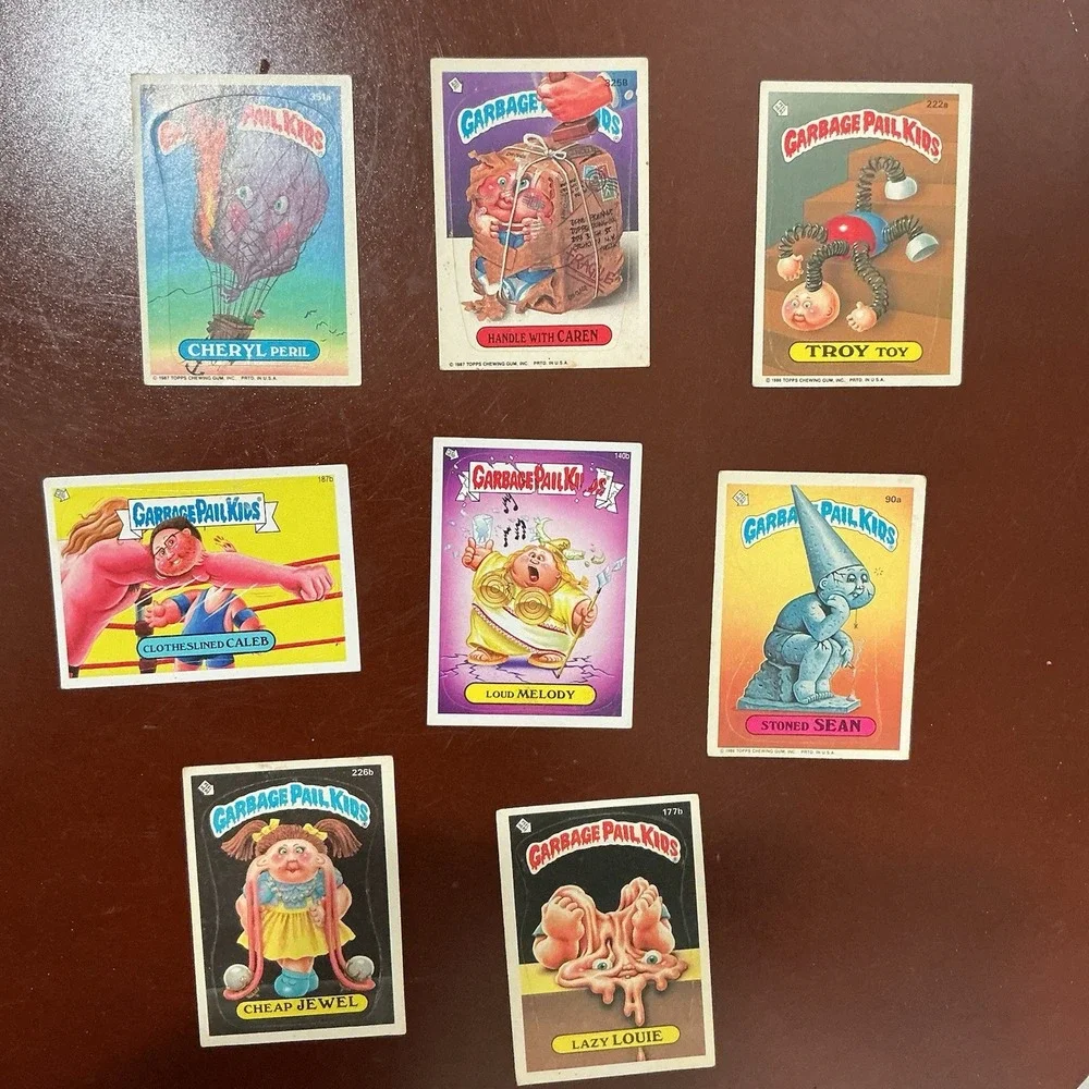 1980s Garbage Pail Kids - Lot of 8 Cards - Sticker Vintage Original Series